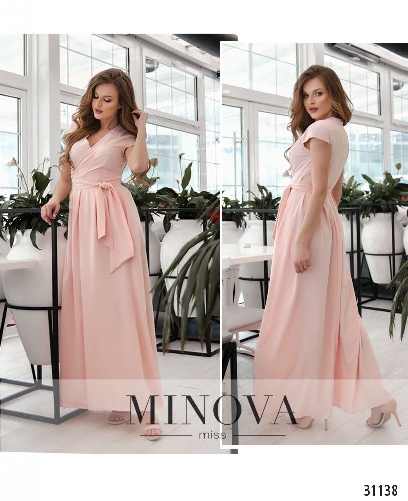 Платье 8573-1н-пудра Minova