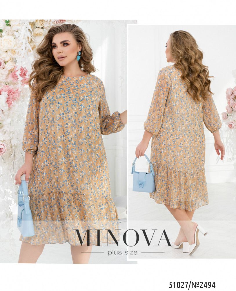 Платье 2494-бежевый Minova