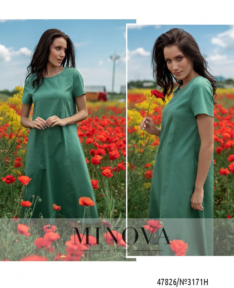 Платье 3171Н-Зеленый Minova