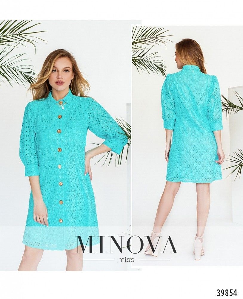 Платье 3147-ярко-голубой Minova