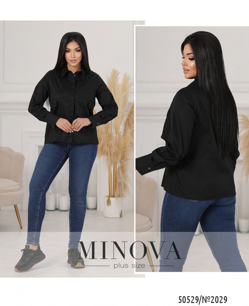 Блуза 2029-черный Minova