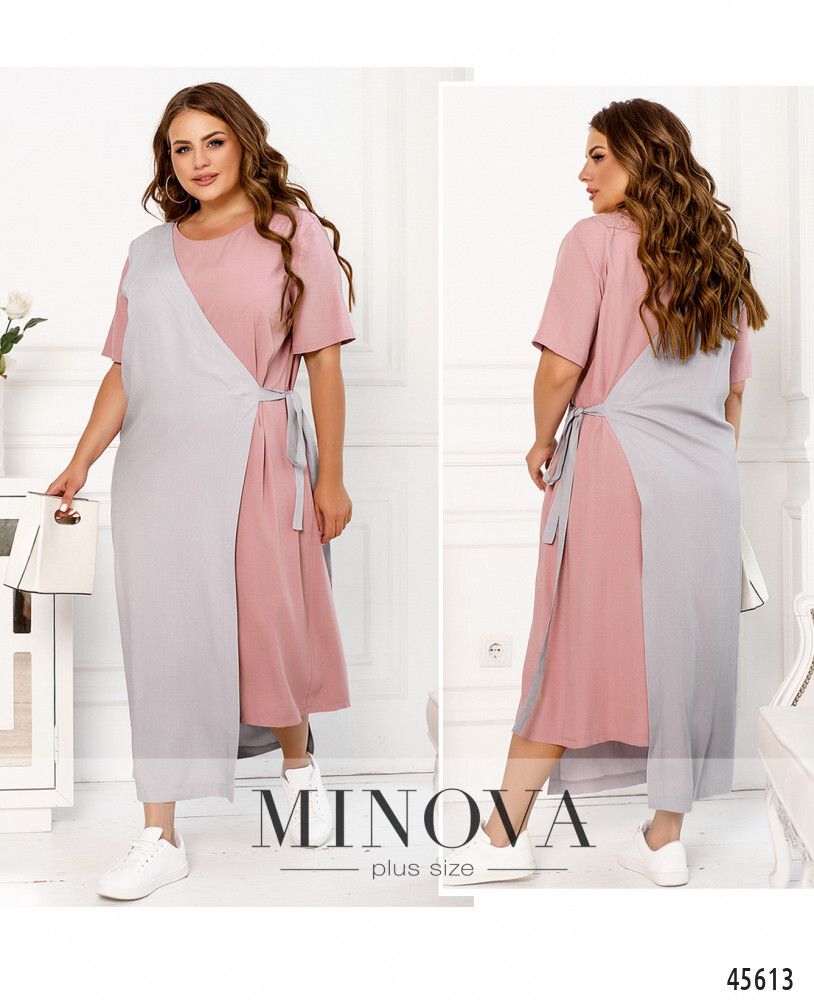 Платье №2288Б-пудра-серый Minova