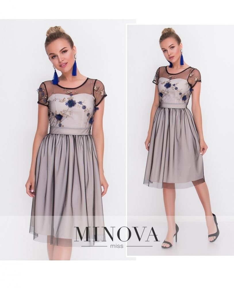 Платье 2101-молочный Minova