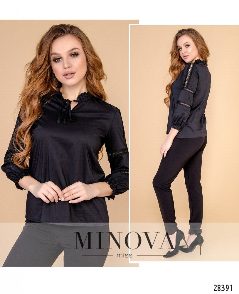 Блуза 4098-черный Minova