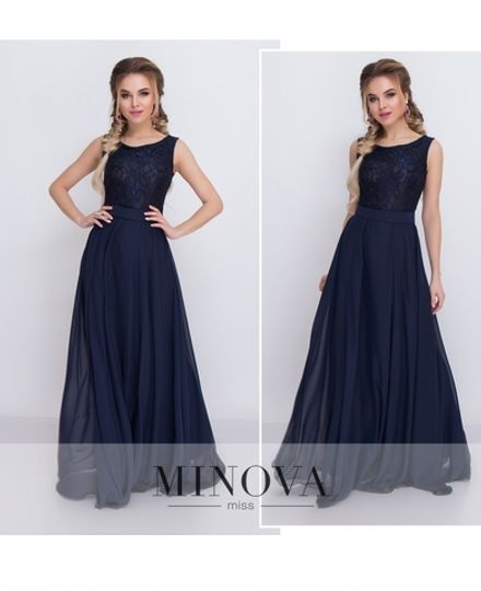 Платье 3096-темно-синий Minova Фото 1