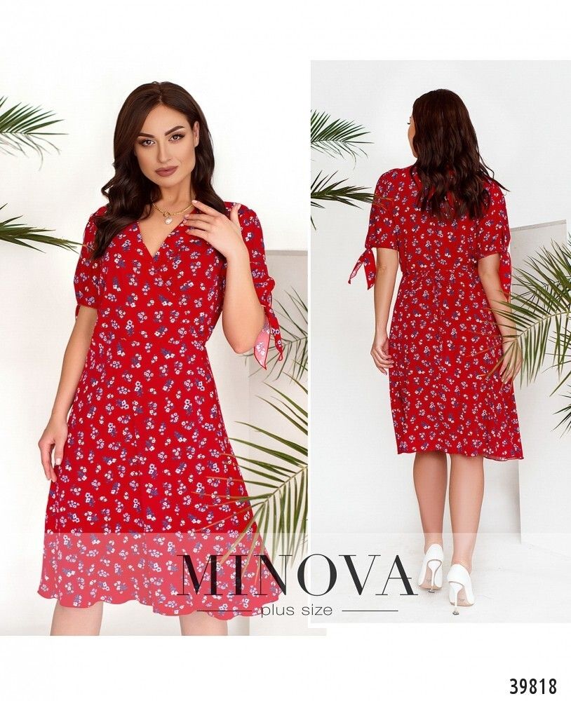 Платье 3149B-красный Minova