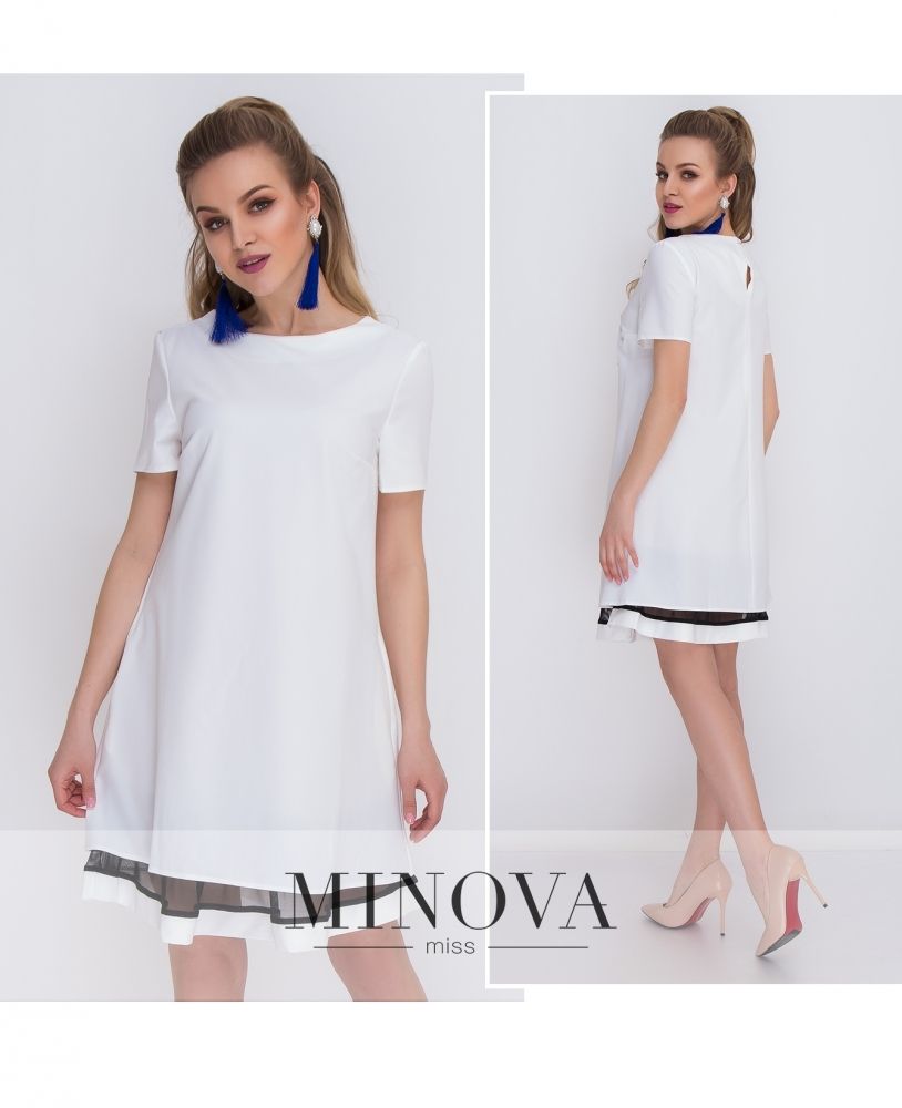 Платье 1034-белый Minova