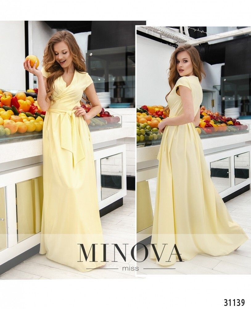Платье 8573-1н-желтый Minova
