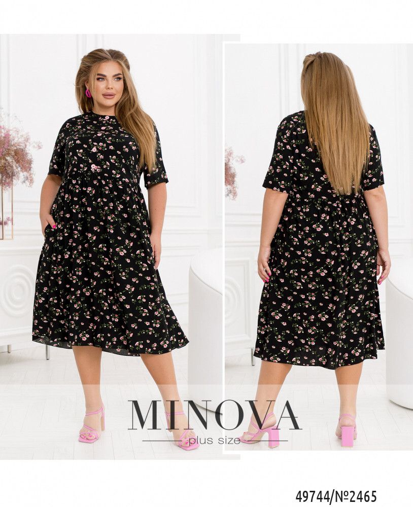 Платье 2465-черный Minova
