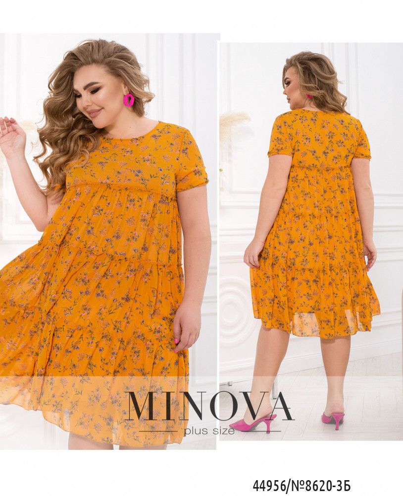 Платье 8620-3Б-желтый Minova