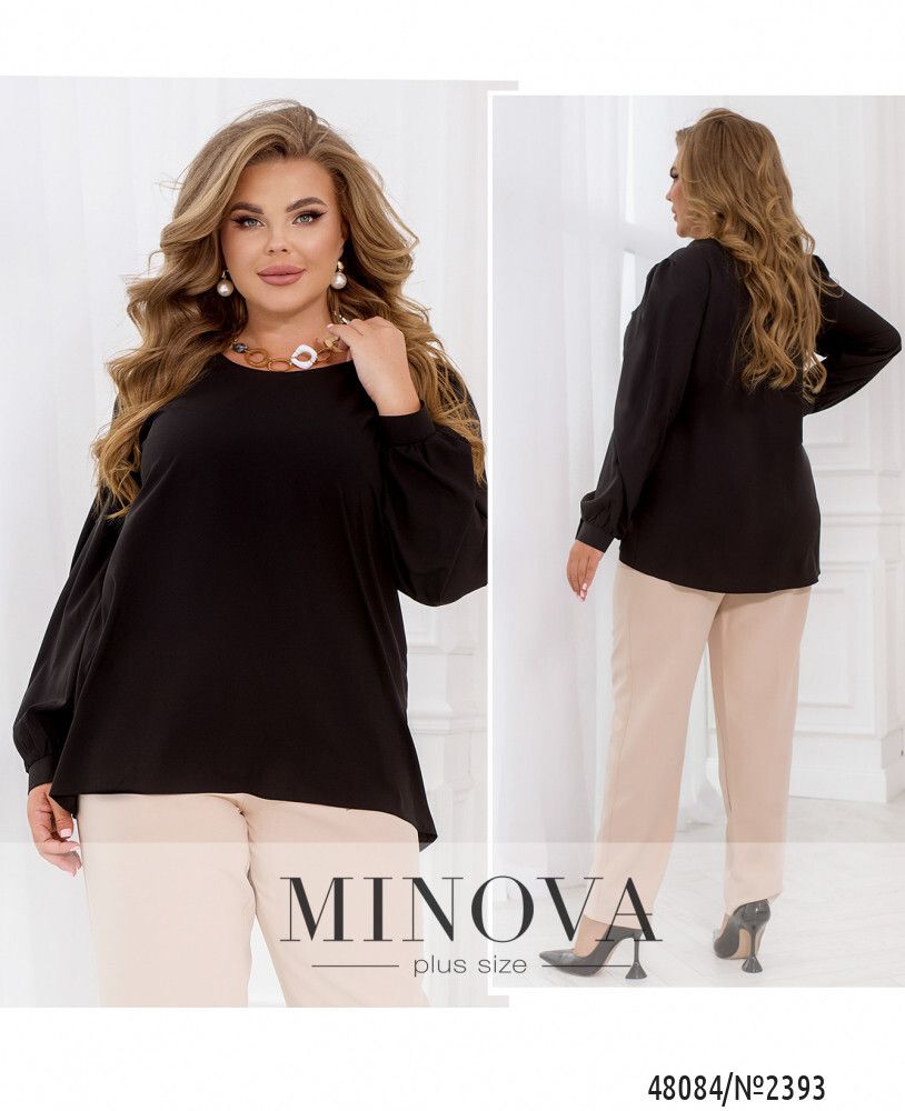 Блуза 2393-черный Minova