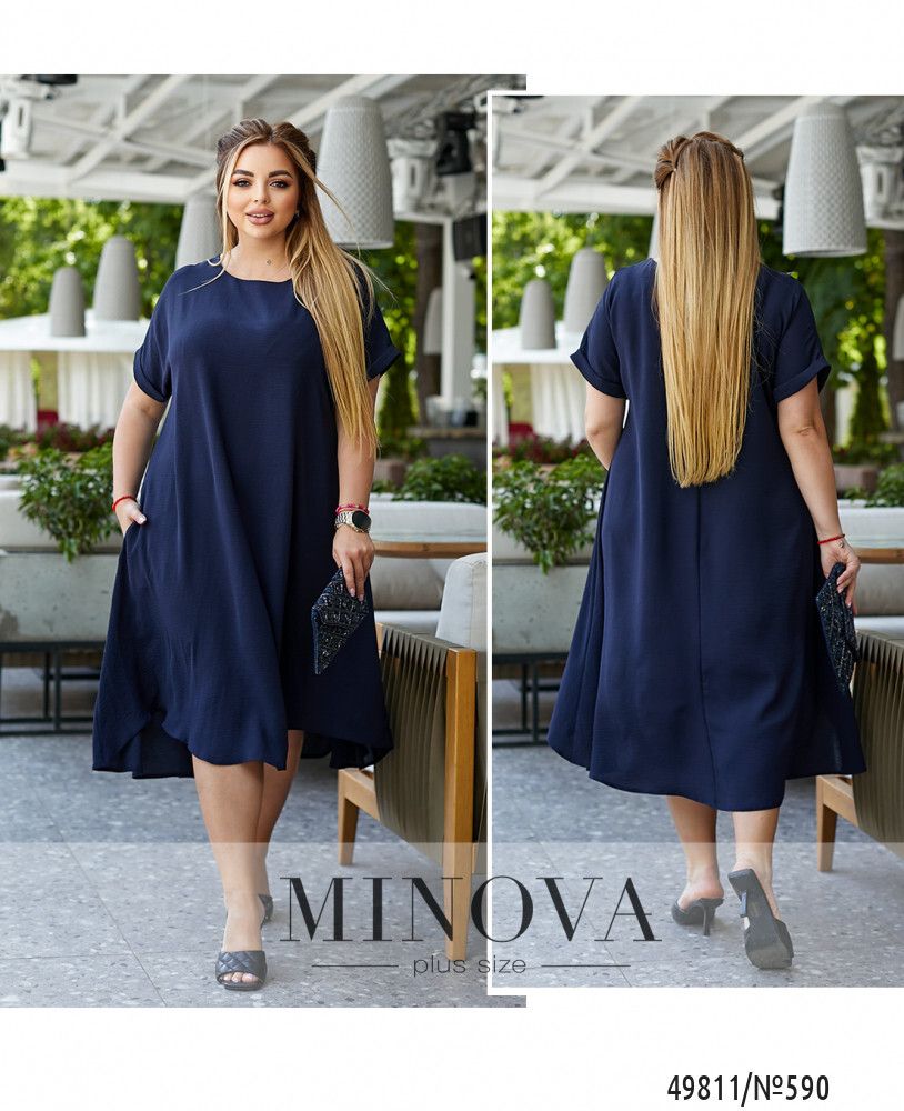 Платье 590-синий Minova