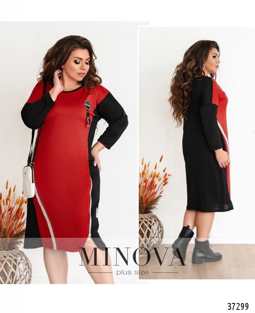 Платье 112-1-красный Minova