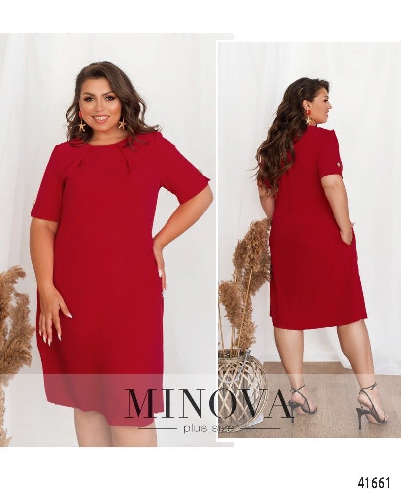 Платье 0142-красный Minova