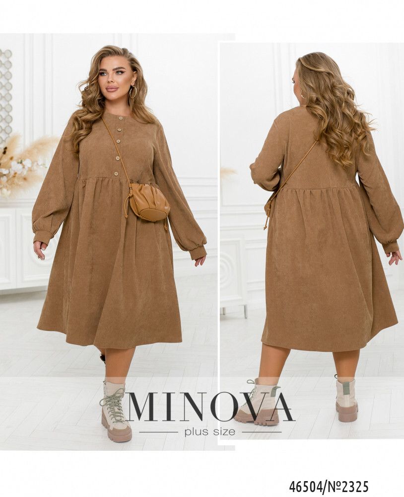 Платье 2325-светло-коричневый Minova
