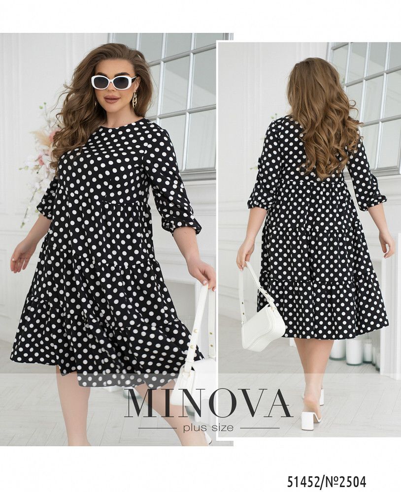 Платье 2504-черный Minova