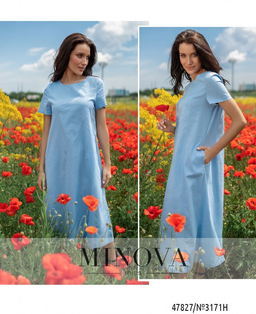 Платье 3171Н-Голубой Minova