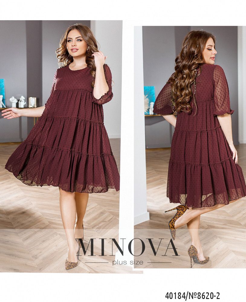 Платье 8620-2-марсала Minova