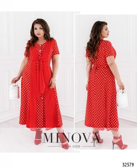 Платье 367-красный Minova Фото 1