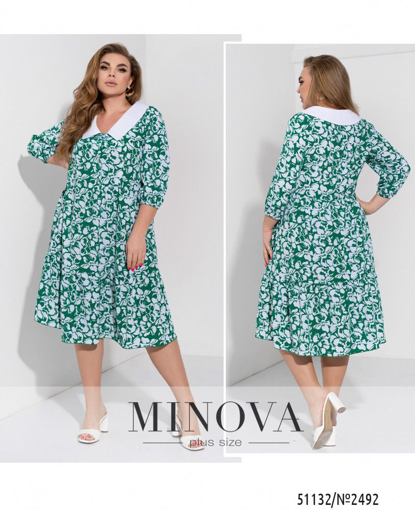 Платье 2492-зеленый Minova