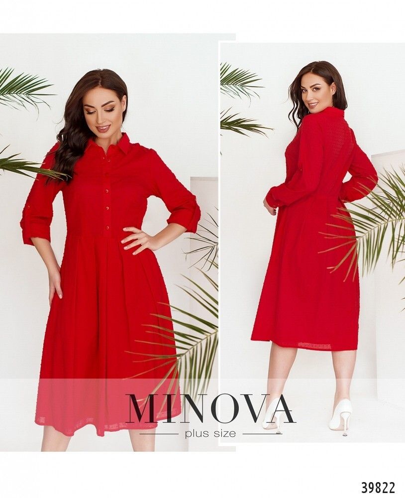 Платье 3151B-красный Minova