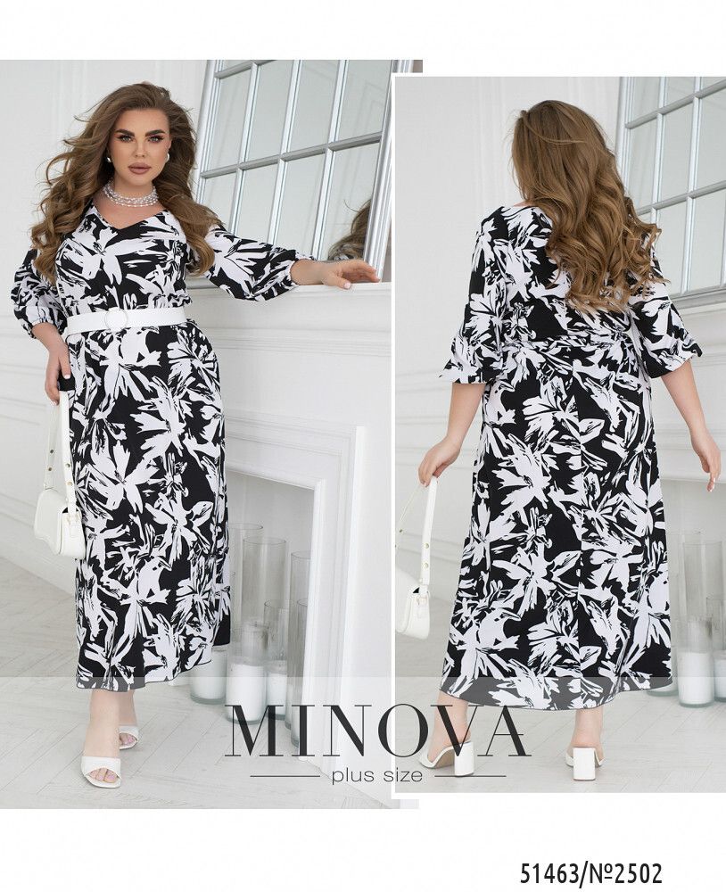 Платье 2502-черный Minova