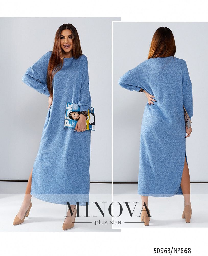 Платье 868-голубой Minova