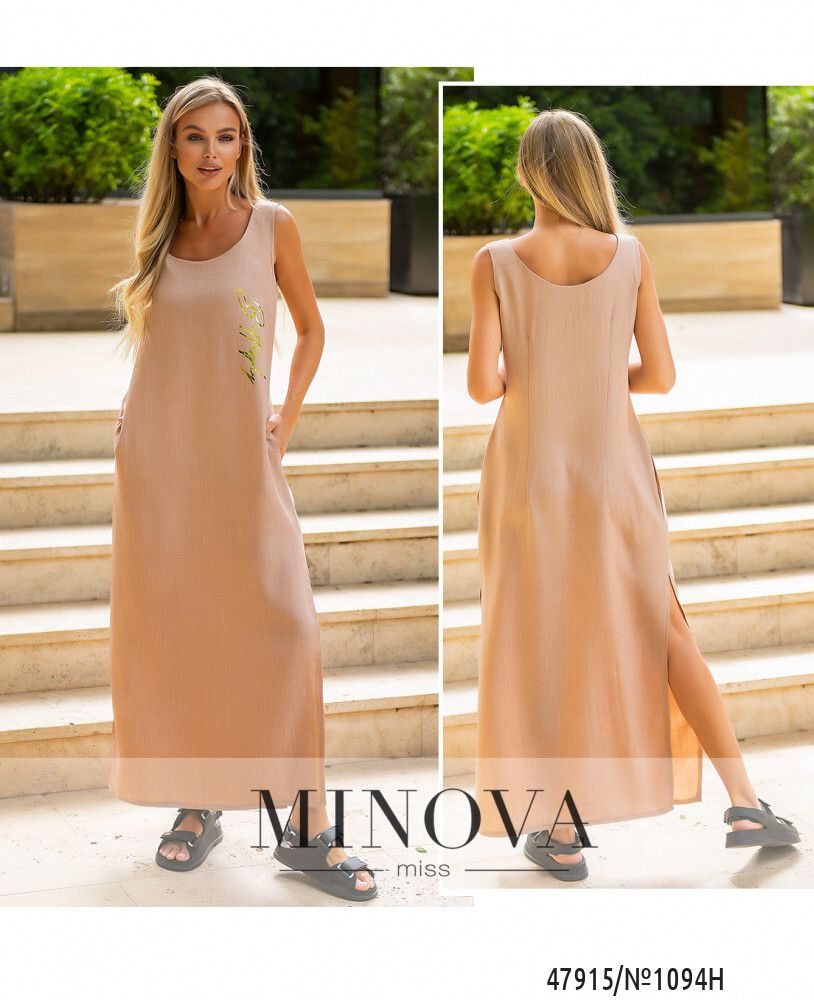 Платье 1094Н-бежевый Minova