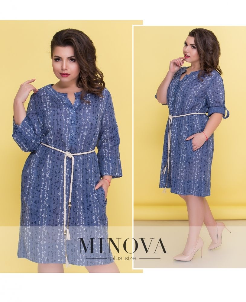 Платье 18-17-голубой Minova