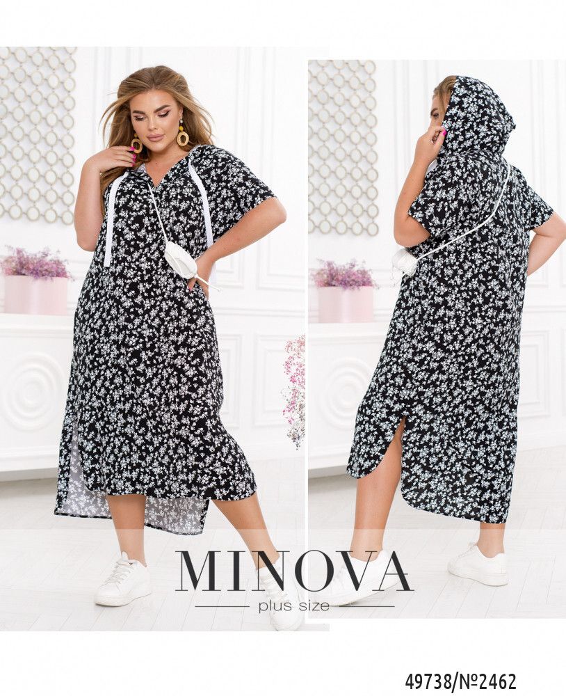 Платье 2462-черный Minova