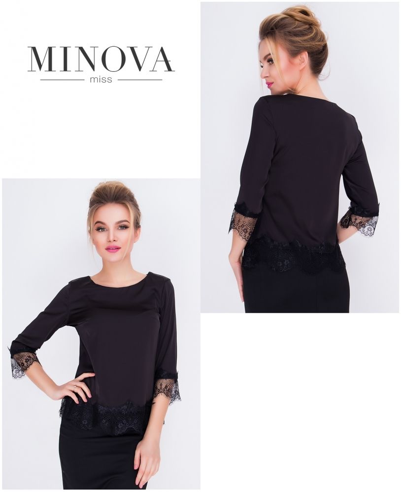 Блуза 1056-черный Minova
