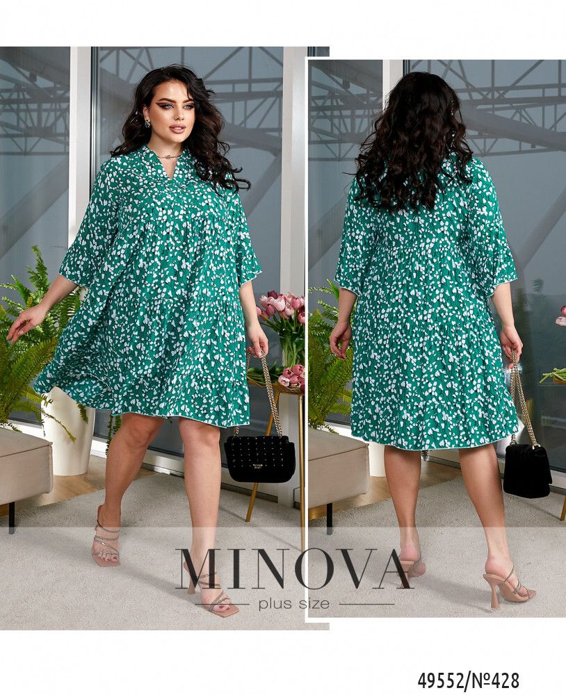 Платье 428-зеленый Minova