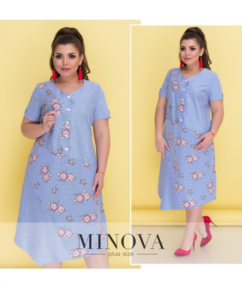 Платье 295-голубой Minova