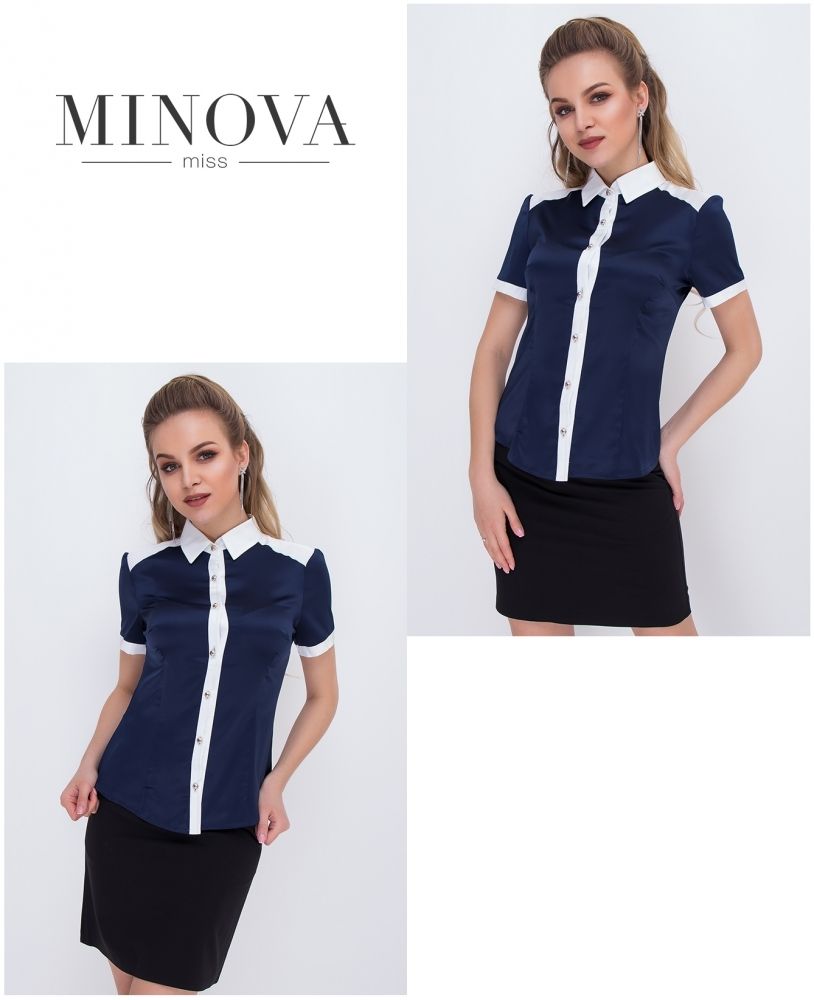 Блуза 1051-синий Minova