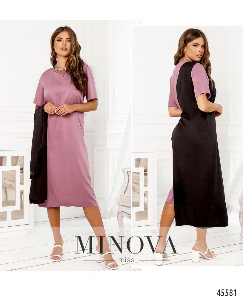 Платье 2288-фреза-черный Minova