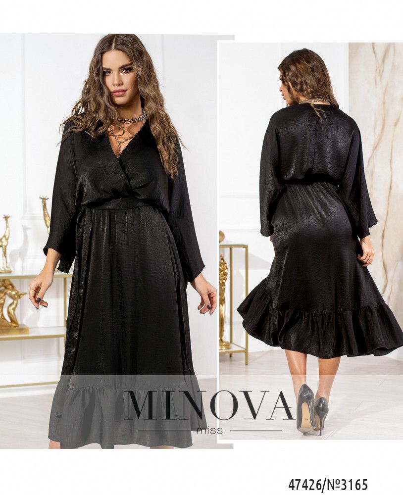 Платье 3165-черный Minova