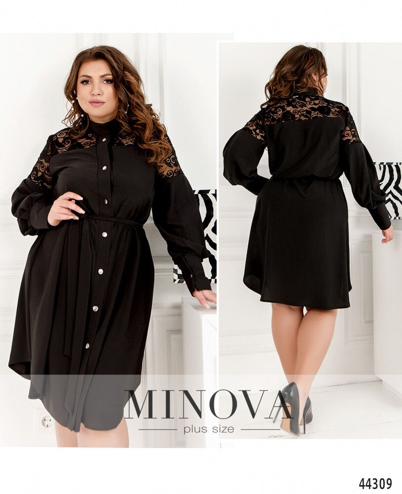 Платье 8633-1-черный Minova