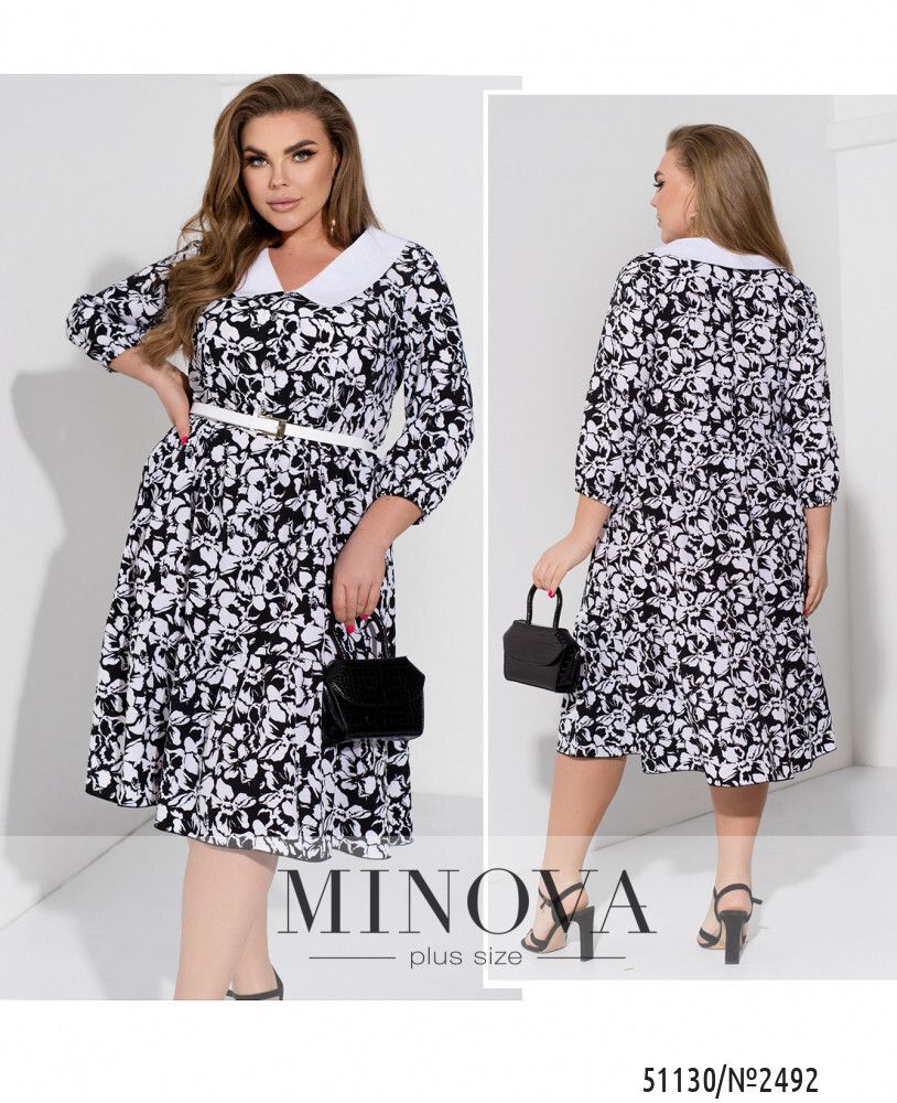 Платье 2492-черный Minova