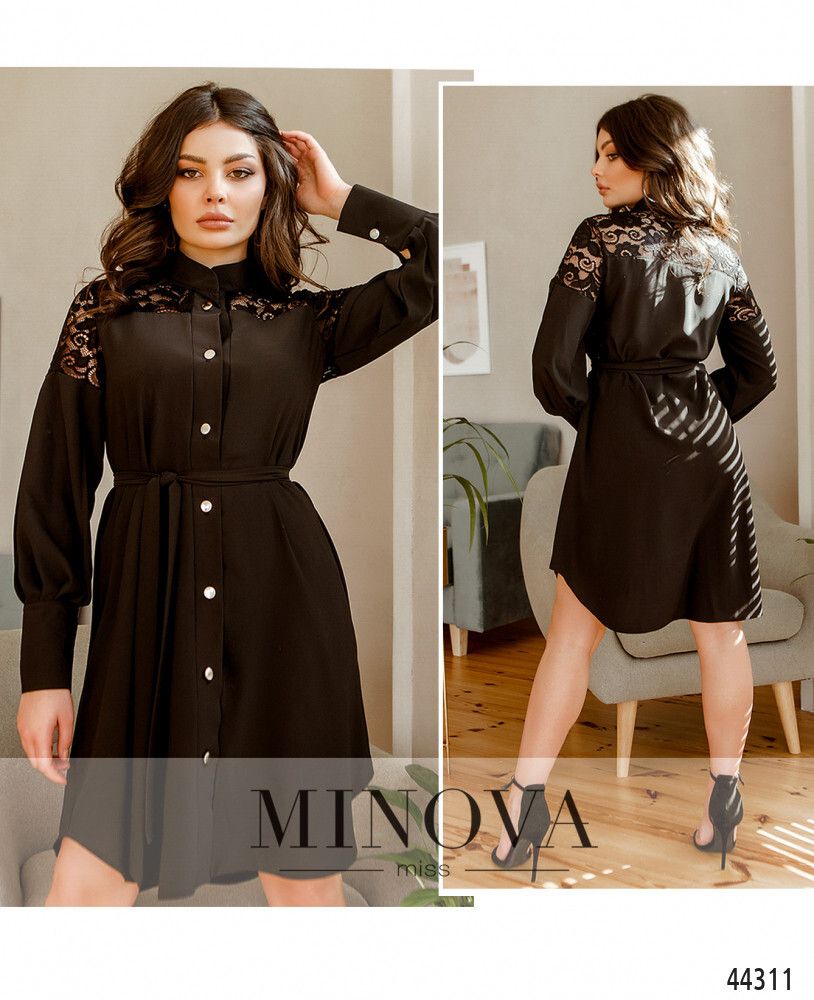 Платье 8633-черный Minova