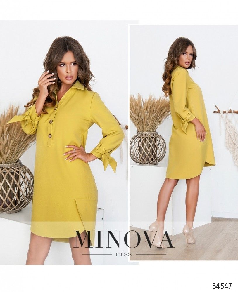 Платье 3127Н-горчичный Minova