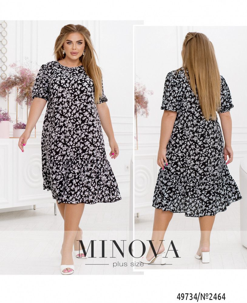 Платье 2464-черный Minova