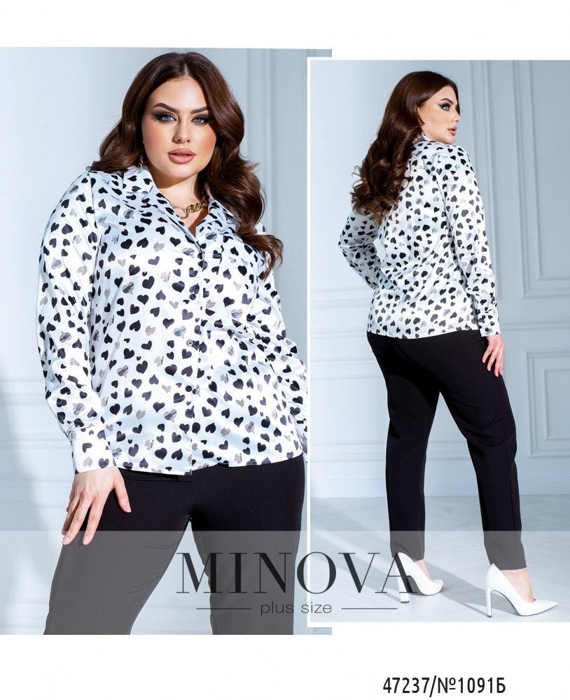 Рубашка 1091Б-белый Minova