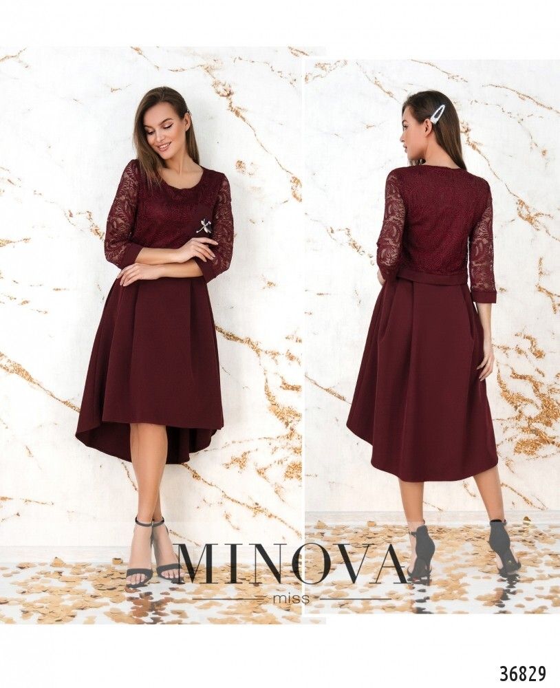Платье 8619-бордо Minova