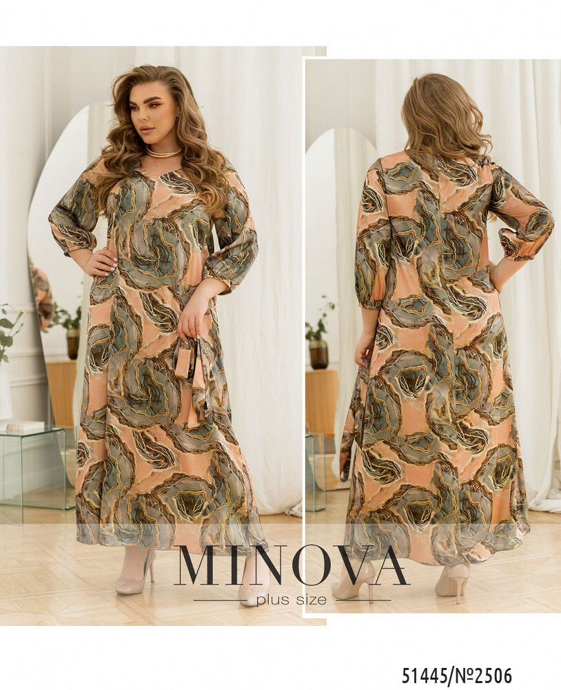 Платье 2506-пудра-серый Minova