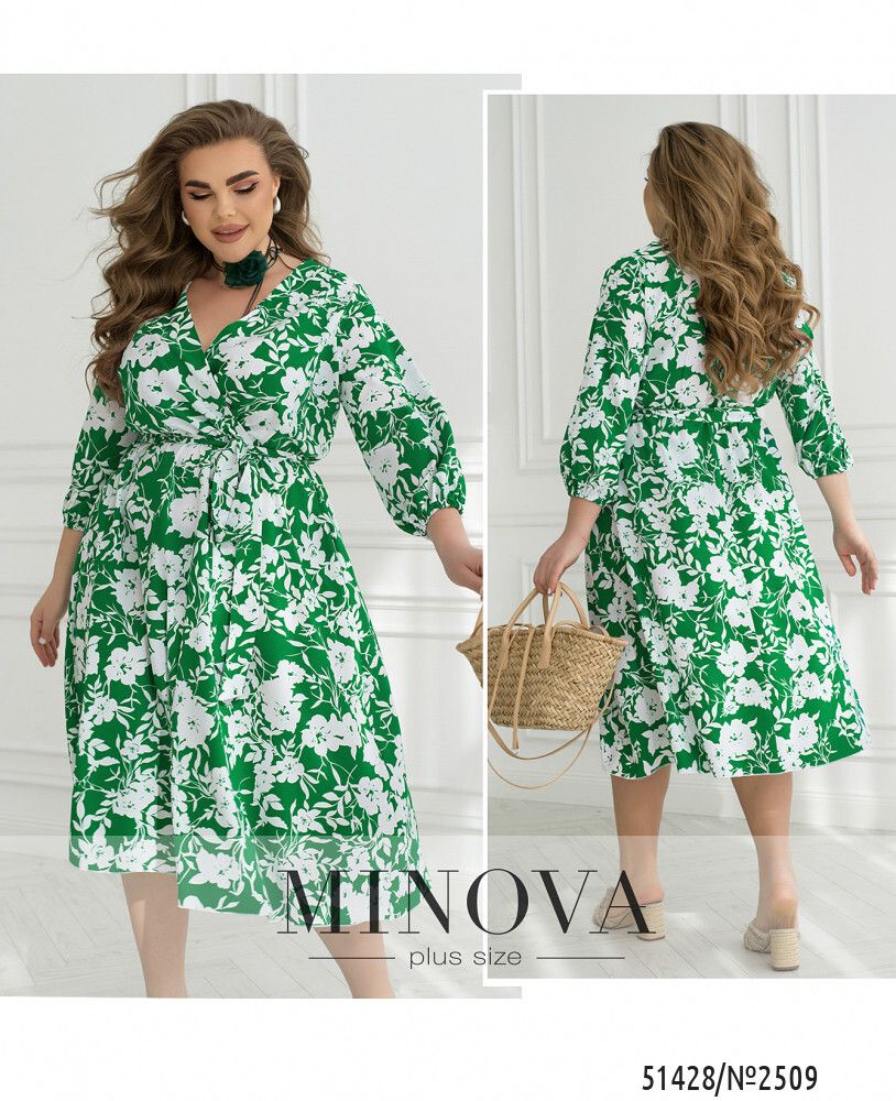 Платье 2509-зеленый Minova