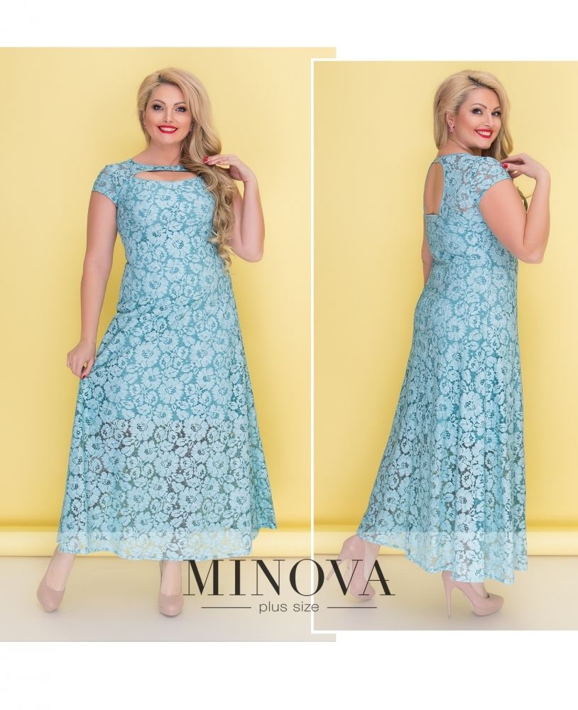 Платье 00275-голубой Minova