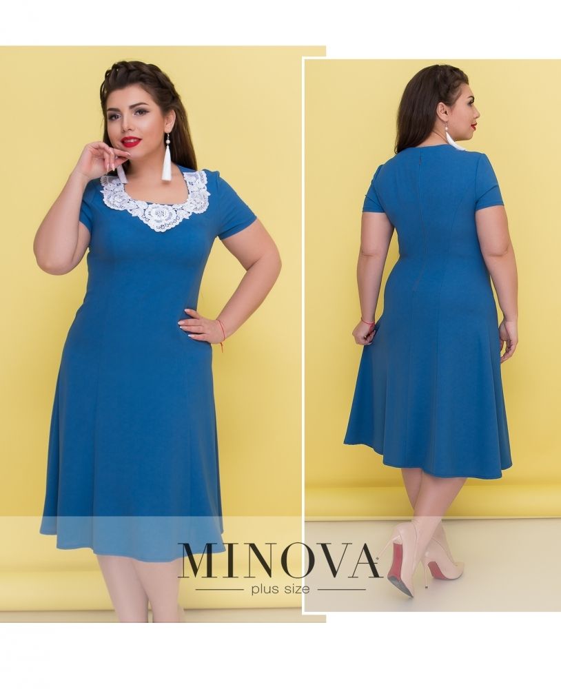 Платье 290-голубой Minova