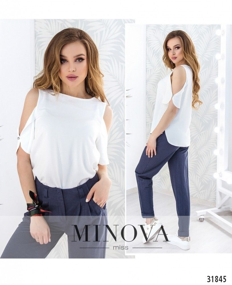 Блуза 4087н-белый Minova