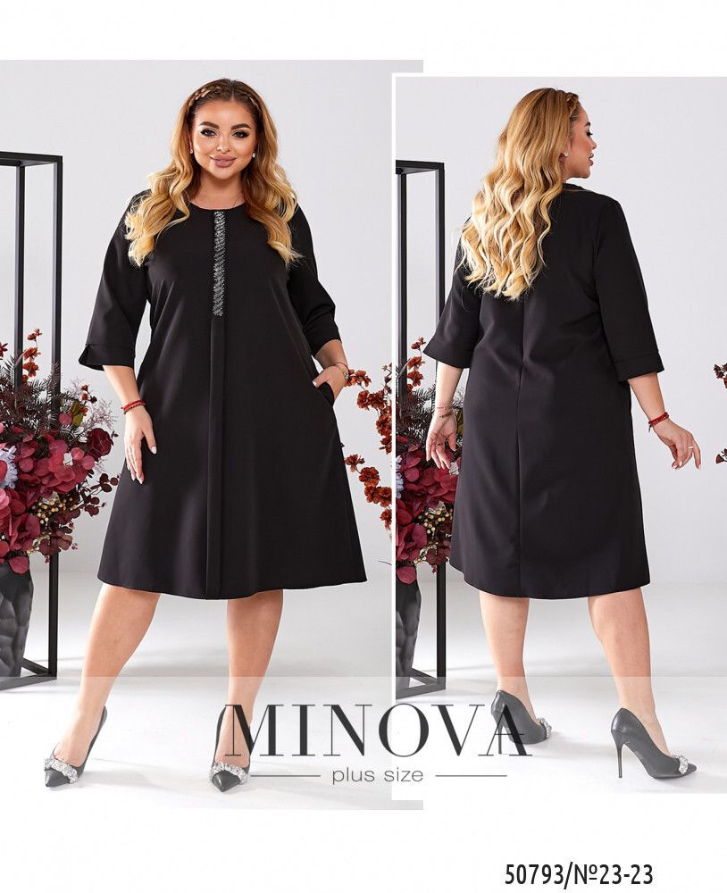 Платье 23-23-черный Minova