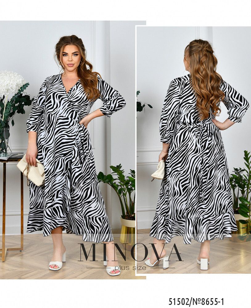 Платье 8655-1-черный Minova